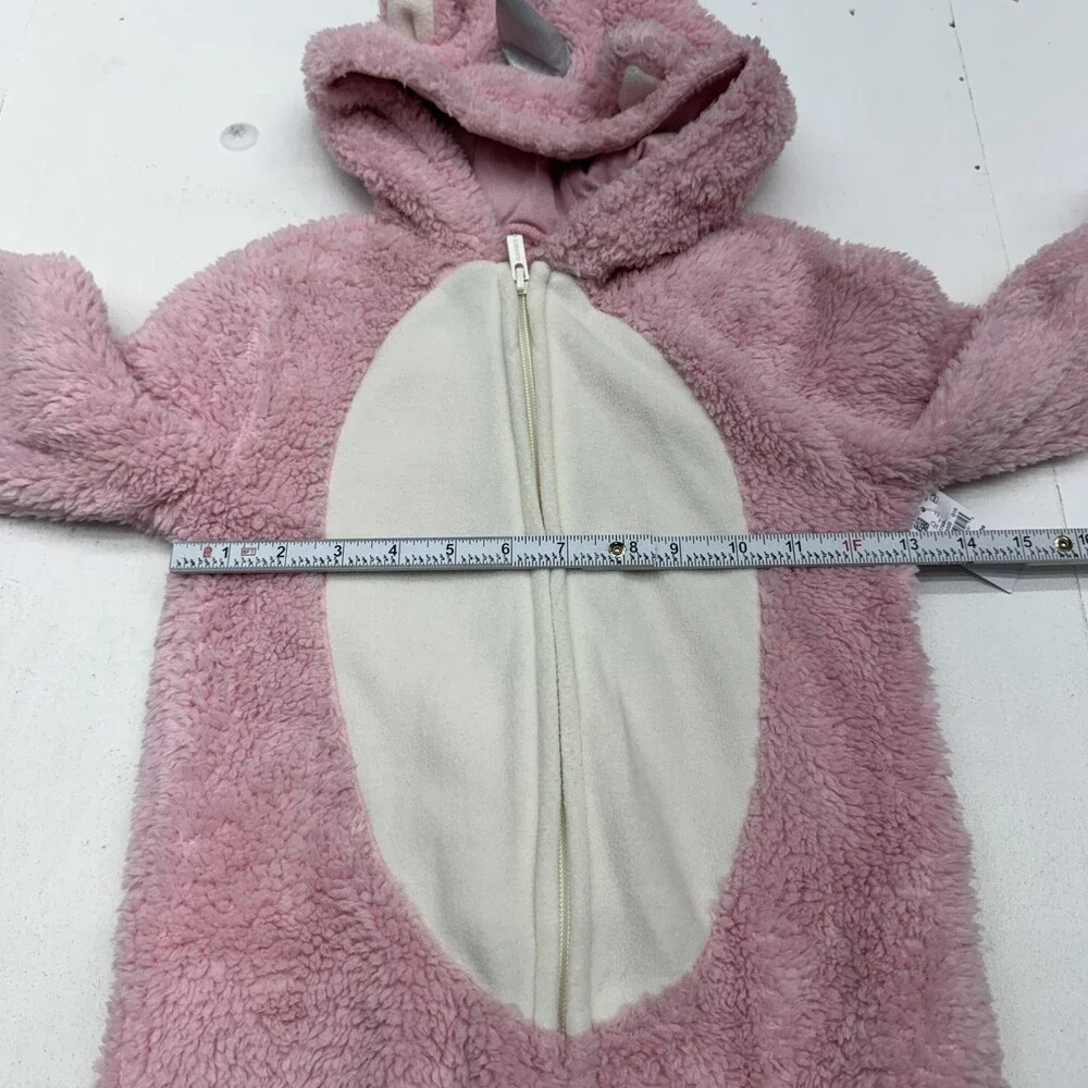 Old Navy Unicorn One Piece Girls 4T Pink Hooded Fleece Zip Pajama Suit Winter